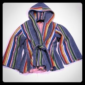 70”s retro striped hooded vintage jacket